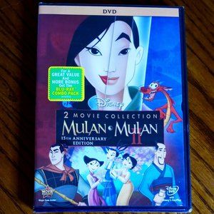 NEW Sealed in PKG Disney DVD Movies Mulan and Mulan II